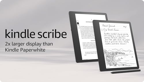 Kindle Scribe (2022 release) - 16 GB, the first Kindle and digital notebook, all in one, with a 10.2" 300 ppi Paperwhite display, with built-in notebook summarisation. Includes Basic Pen