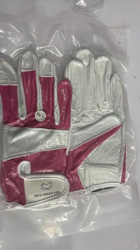 WESTWOOD FOX Ladies/Mens Leather Gardening Gloves Thorn Proof Rigger Garden work gloves, Safety Working Gloves, Premium Quality (Pink, M)