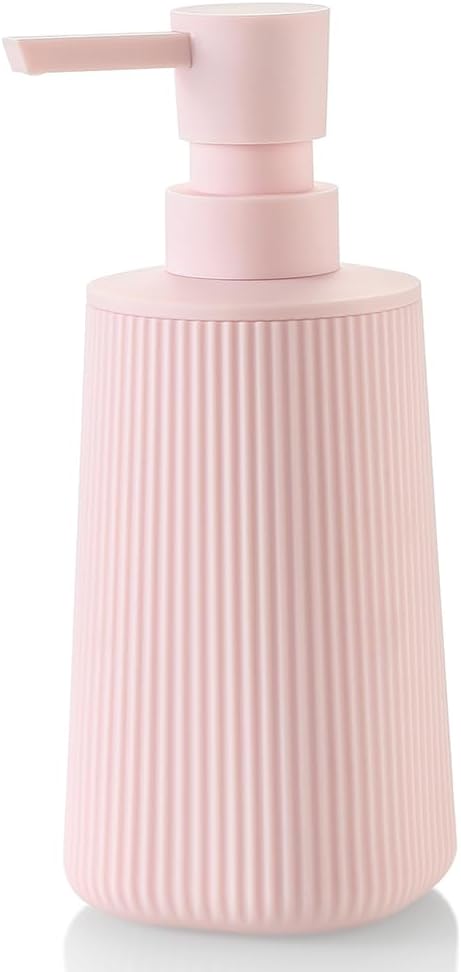 Small Soap Dispenser for Bathroom and Kitchen, Modern Farmhouse Striped Style