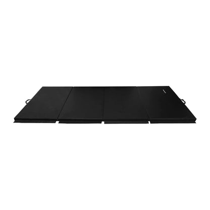 BalanceFrom All Purpose 4'x10'x2" Extra Thick High Density Anti Tear Gymnastics Gym Folding Exercise Aerobics Mats (Black)