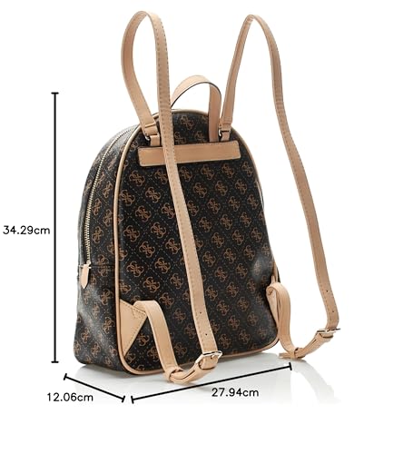 GUESS Women's Manhattan Large Backpack, Brown, One Size