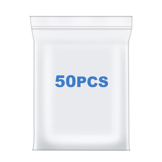 Somoga 50 PCS 12" x 12" Large Thick 2.4 Mil Clear Zip Poly Bags Plastic Reclosable Zip Seal Lock Bags Clothing Shoes Toys Prints Zipper Bag