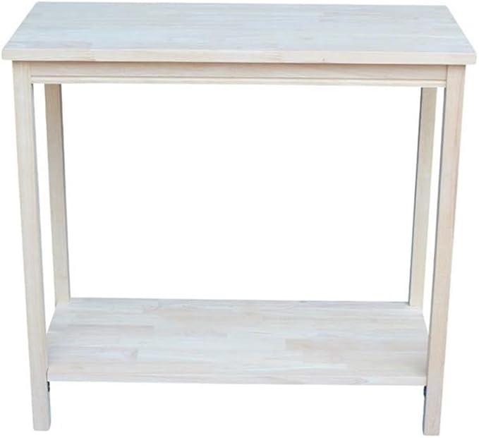 IC International Concepts, Portman Accent Table, Solid Real Wood, Sturdy