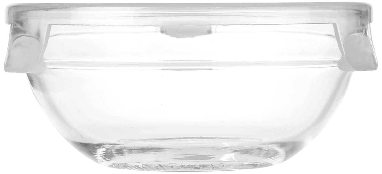 OGGI Set of 3 x Glass Pinch Bowls - 4oz with Clip Lids, Ideal For Salt and Pepper, Storage with Lids, Condiment Bowls, Mini Bowls, Prep Bowls for Cooking or Mise en Place - Clear