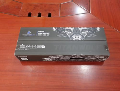 TITANWOLF - XXL Speed Gaming Mouse Mat Mouse Pad - Extra Large 900 x 400 x 4mm - Water-Resistant Mousepad with Non-Slip Rubber Base - Smooth Cloth Surface - Black