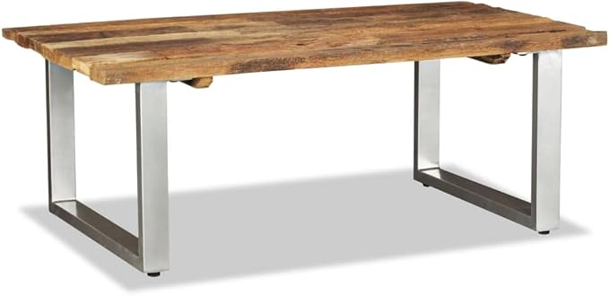 Coffee Table Solid Reclaimed Wood 39.4"x23.6"x15", Side Table, Center Table