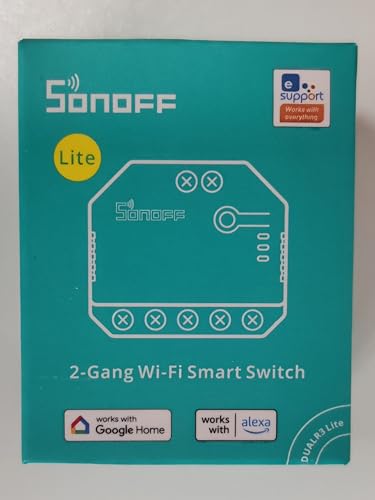 SONOFF DUALR3 Lite Smart Switch Moudle,WiFi Smart Curtain Switch,Dual Relay DIY Curtain, Blinds, Roller Shutter,Two Way Smart Switch,Compatible with Alexa&Google Assistant(1 Pack)