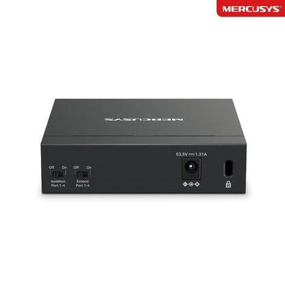 MERCUSYS MS105GP 5 Port Gigabit Network Switch, Ethernet Switch with 4-Port PoE+, 65W Total Budget , Metal Case, Desktop or Wall Mount, TP-Link Silent Operation, Power Saving, Plug & Play
