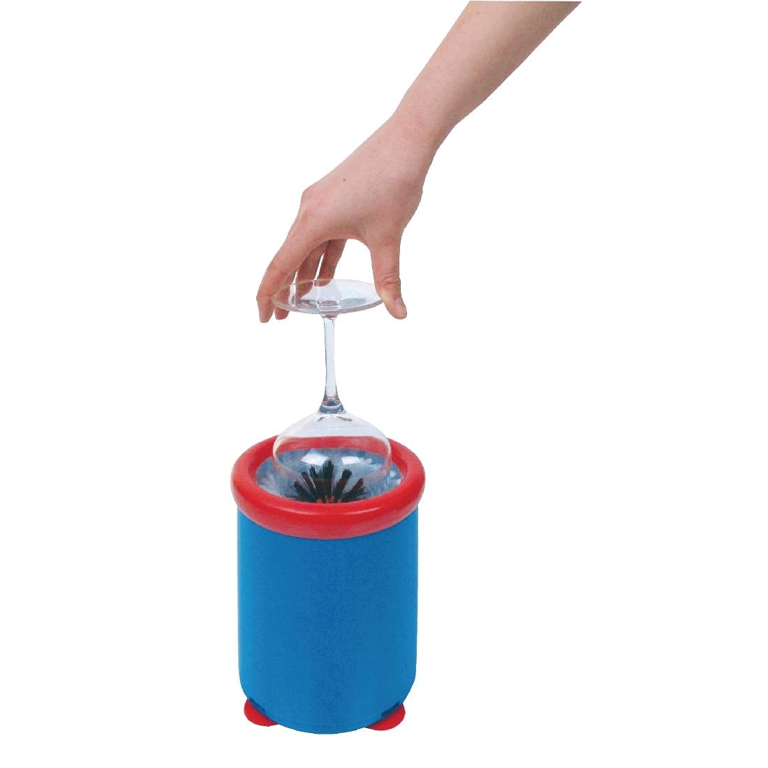 Jantex 8538 In Sink Manual Glasswasher, Blue and Red