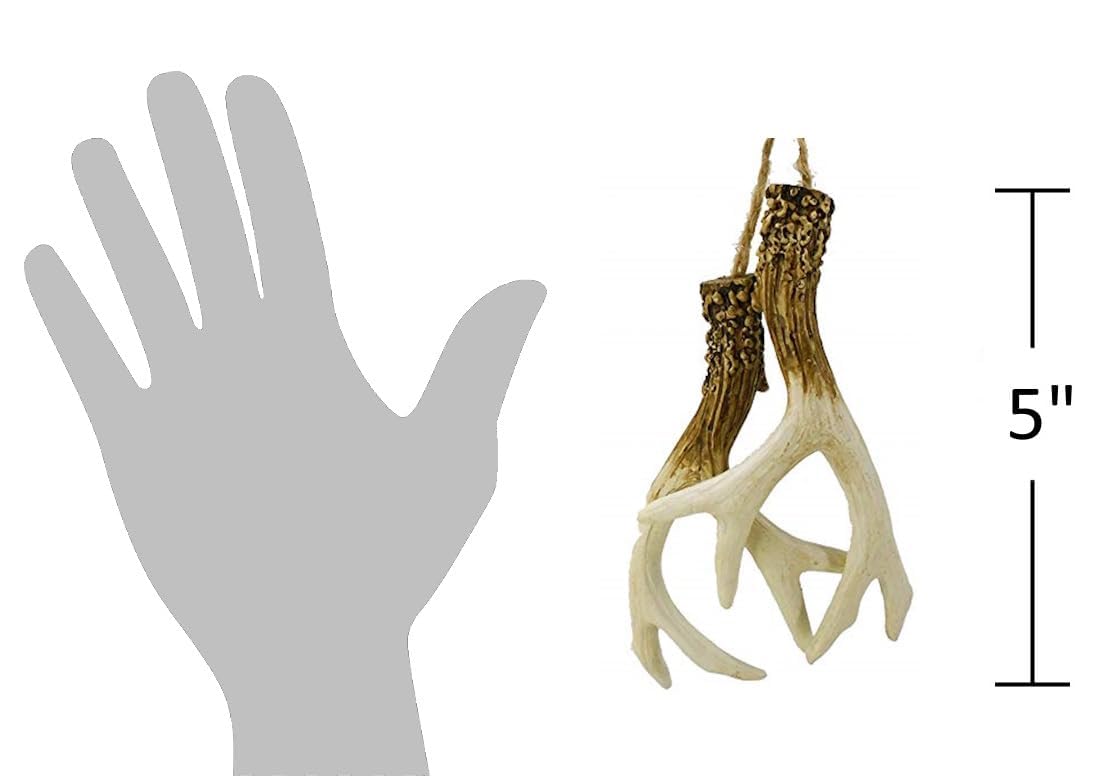 The Bridge Collection Pair of Faux Deer Antlers Ornament for Hunter