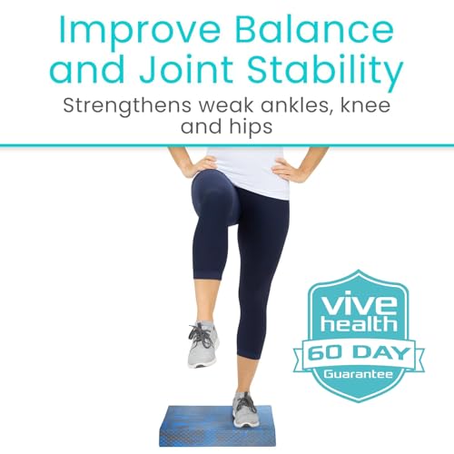 Vive Balance Pad - Foam Large Yoga Mat Trainer for Physical Therapy, Stability Workout, Knee and Ankle Exercise, Strength Training, Rehab - Chair Cushion for Adults, Kids, and Travel