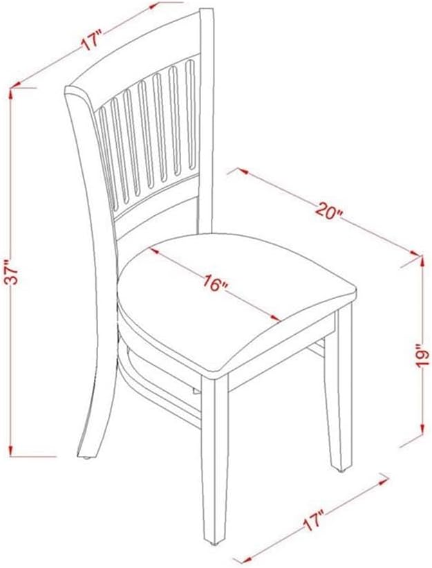 East West Furniture NDVA3-OAK-C 3 Piece Dining Room Furniture Set Contains a