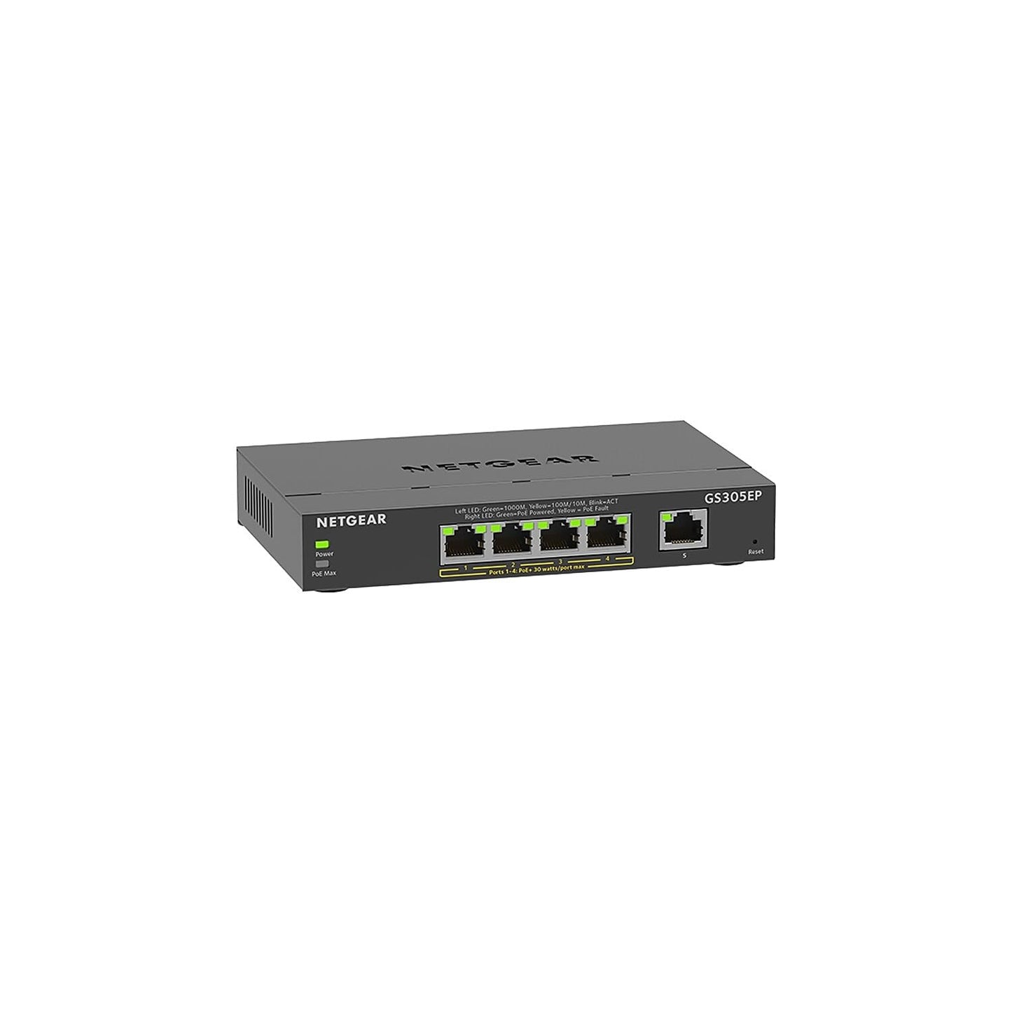 NETGEAR 8 Port PoE Gigabit Ethernet Easy Smart Managed Essentials Switch (GS308EPP) - with 8 x PoE+ @ 123W, Desktop or Wall Mount