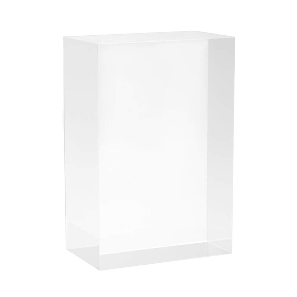 Elitnus Clear Solid Acrylic Block - 6" x 4" x 2.36" All Diamond Polished Rectangle Clear Acrylic Cube for Display - Plexiglass Lucite Jewellery Block