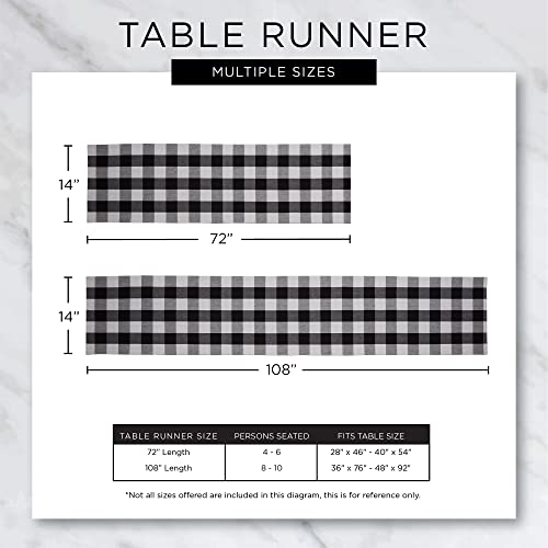 DII Holiday Dining Table Linen Sparkle Metallic Kitchen Décor, Table Runner, 14x72, Snowflakes Print