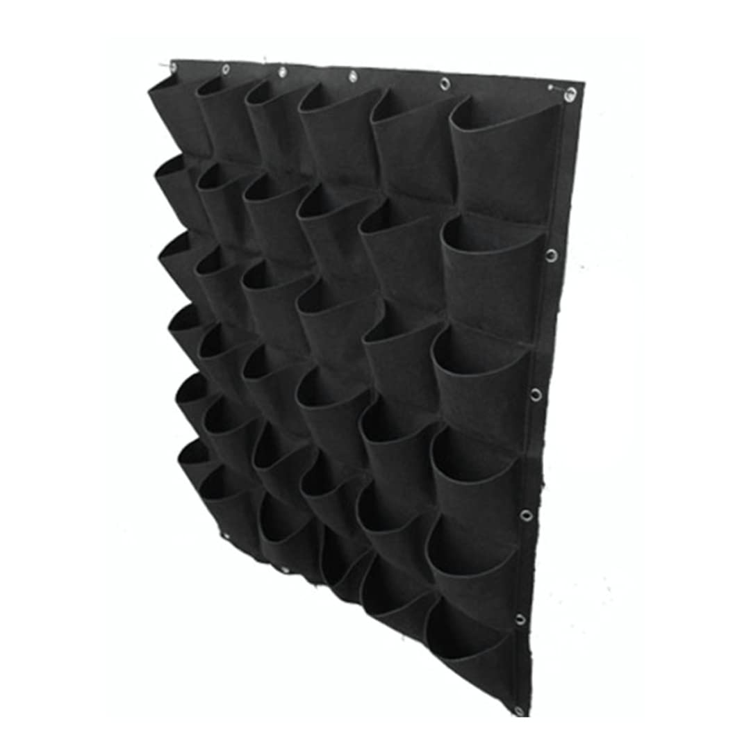 AwnsIMfreien Wall Planting Bags, Hanging Planter Bags Vertical Wall Mounted Plant Grow 36 Pocket Fabric Pots for Home Balcony, Hanging Planter