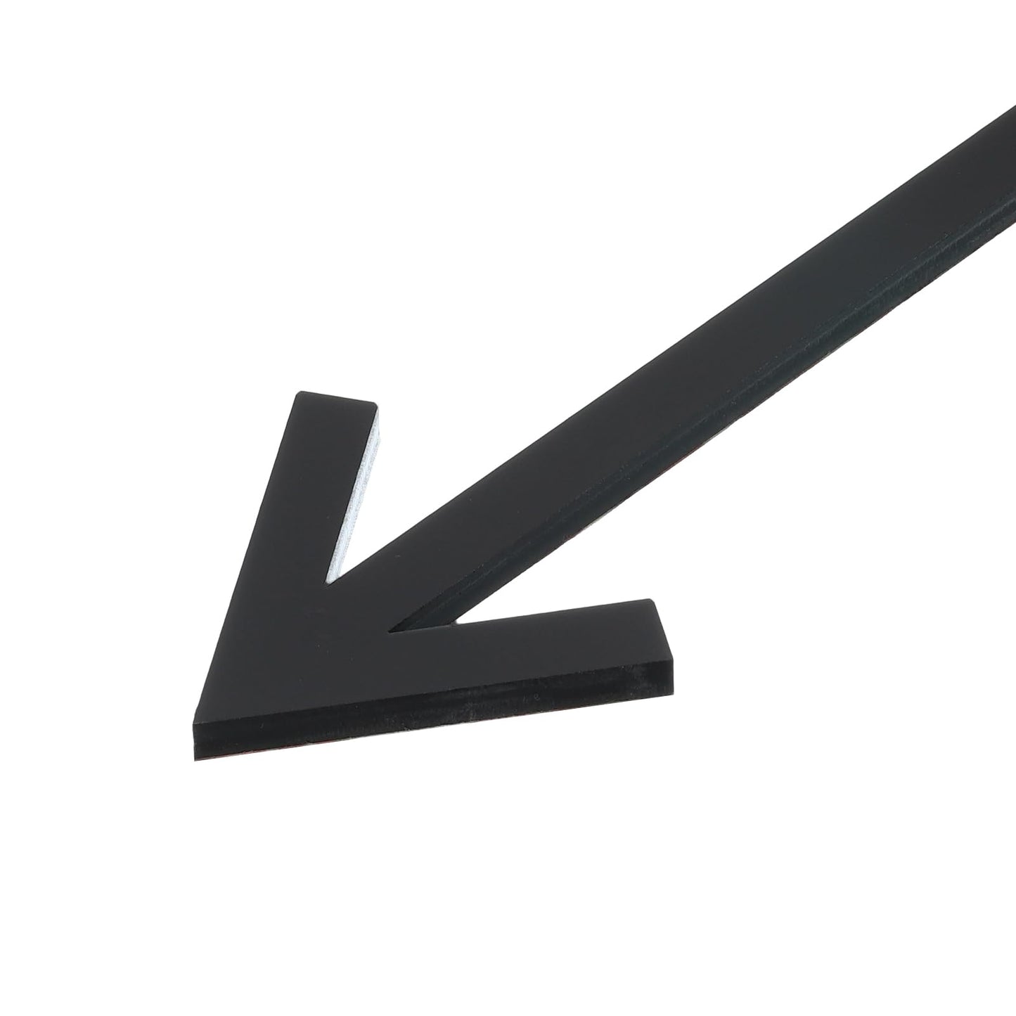PATIKIL 6.3" Self Stick Arrow Sign, 2 Pack Acrylic Directional Sign Sticker Self-Adhesive for Indoor/Outdoor Wall Marking, Black