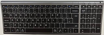 iClever Wireless Keyboard, Bluetooth Keyboard Stable Connection to Multi Devices Rechargeable Slim for Mac, iPad, Android, Windows, QWERTY UK Layout -Black