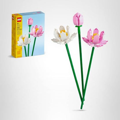 LEGO Lotus Flower - Building Toy for Kids, Girls & Boys, Ages 8+ - Artificial Lotus Flowers for Home Decor & Display - Creative Gift Idea for Her & Him - 40647