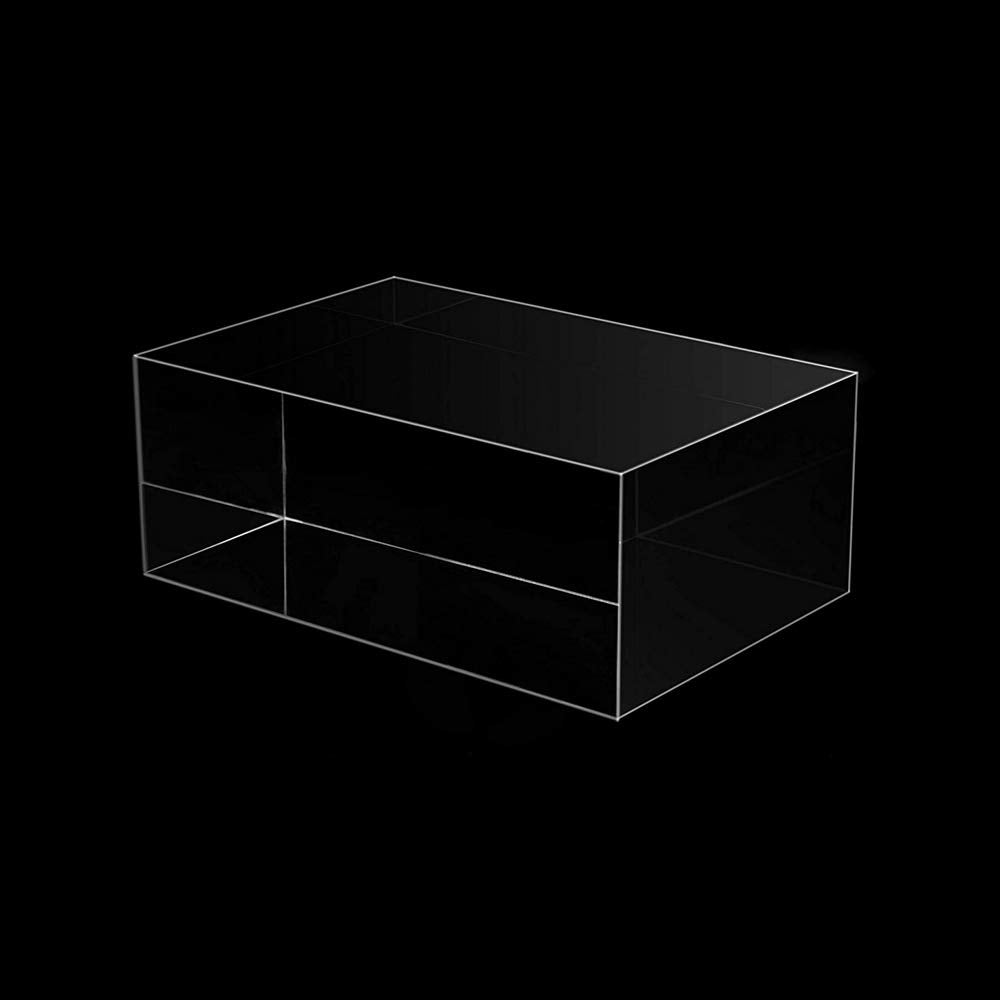 Elitnus Clear Solid Acrylic Block - 6" x 4" x 2.36" All Diamond Polished Rectangle Clear Acrylic Cube for Display - Plexiglass Lucite Jewellery Block