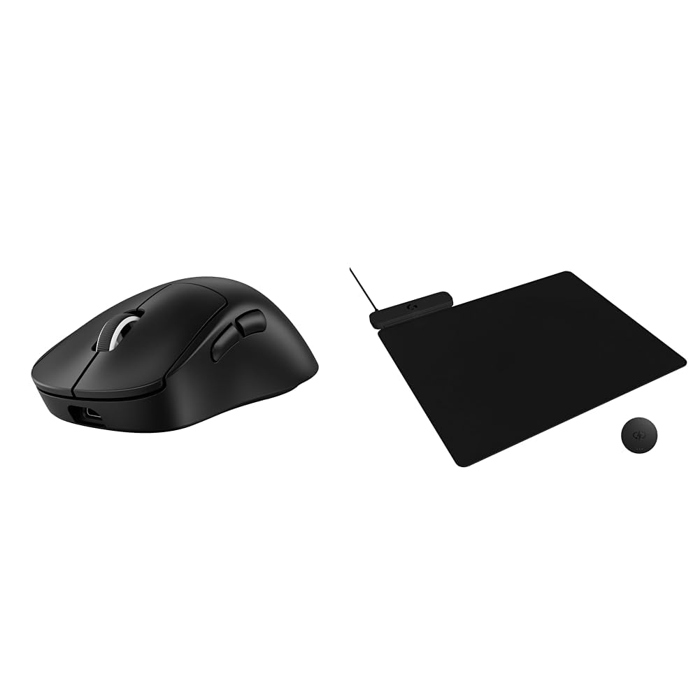 Logitech G PRO X SUPERLIGHT 2 Wireless Gaming Mouse, 60g Pro-Grade with 5 Programmable Buttons, 44k DPI Sensor, 8kHz Report Rate, USB-C Charging for PC/Mac - Black