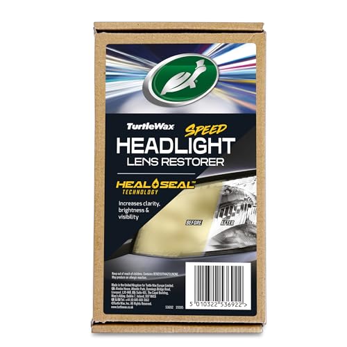 Turtle Wax Car Headlight Restoration Kit, Removes Oxidation and Renews Yellowing Headlights, Includes Polishing Pad, Headlight Lens Repair & Renew Compound and 2 Ceramic Acrylic Sealing Wipes