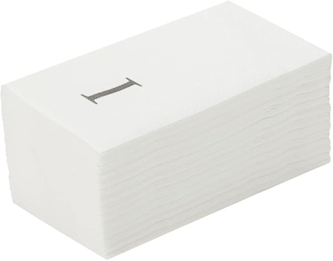 Luxenap 15.8 X 7.9 Inch Linen-Feel Guest Towels, 50 Lettered Hand Towels