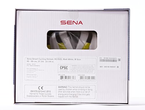 Sena R2 / R2 EVO / (Alexa Built-in) only R2X, Smart Bluetooth and Mesh Intercom Communications Road Cycling Helmet