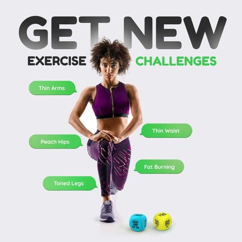 TidyFriend Exercise Dice, 6 Sided Foam Fun Workout Dice for Solo or Group Classes, Great Dynamic Exercise Equipment (Blue)