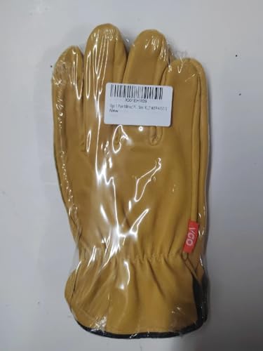 Vgo... 1 Pair Ulined Pigskin Leather Safety Work Gloves Men,Rigger Gloves,Builder Gloves(Size XL,Gold,PA9501)