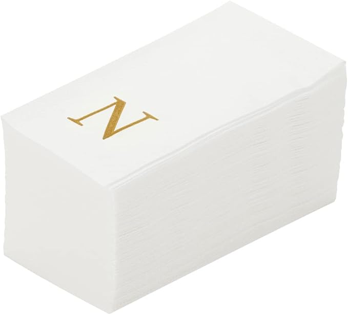 Luxenap 15.8 X 7.9 Inch Linen-Feel Guest Towels, 2000 Lettered Hand Towels