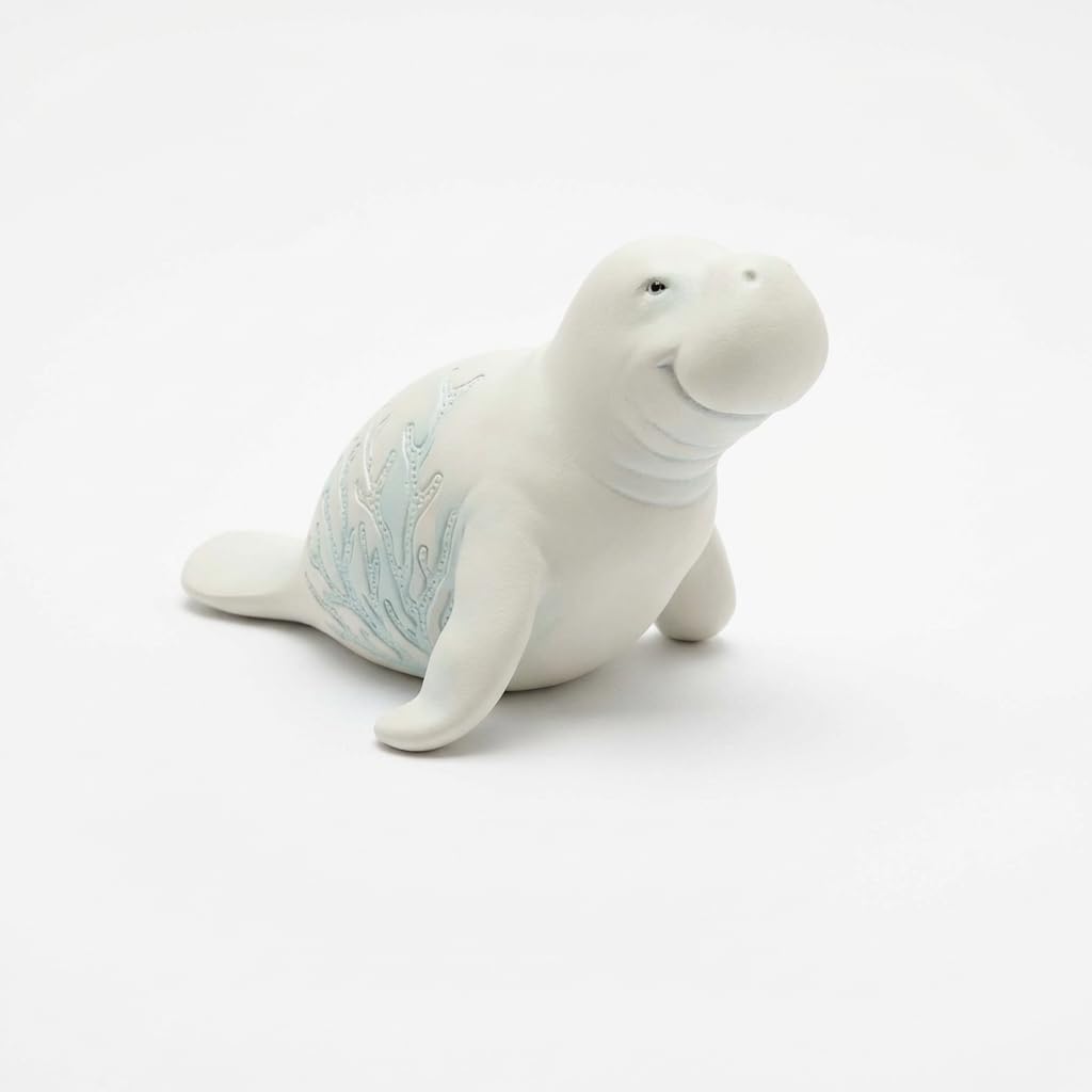 The Bridge Collection Manatee Figurine Coastal Decor Accent – Ocean Sea Life Statue for Beach House Shelf Or Bathroom Display – Nautical Marine Animal Home Decor