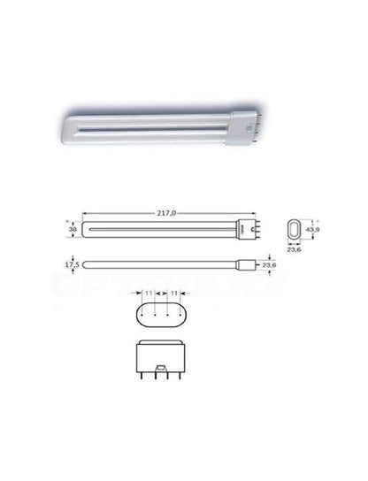 Osram Dulux L Low Energy Lighting 4 Pin Long Single Tube CFL 18w 2G11 Cool White (4000k) 10000 Hours