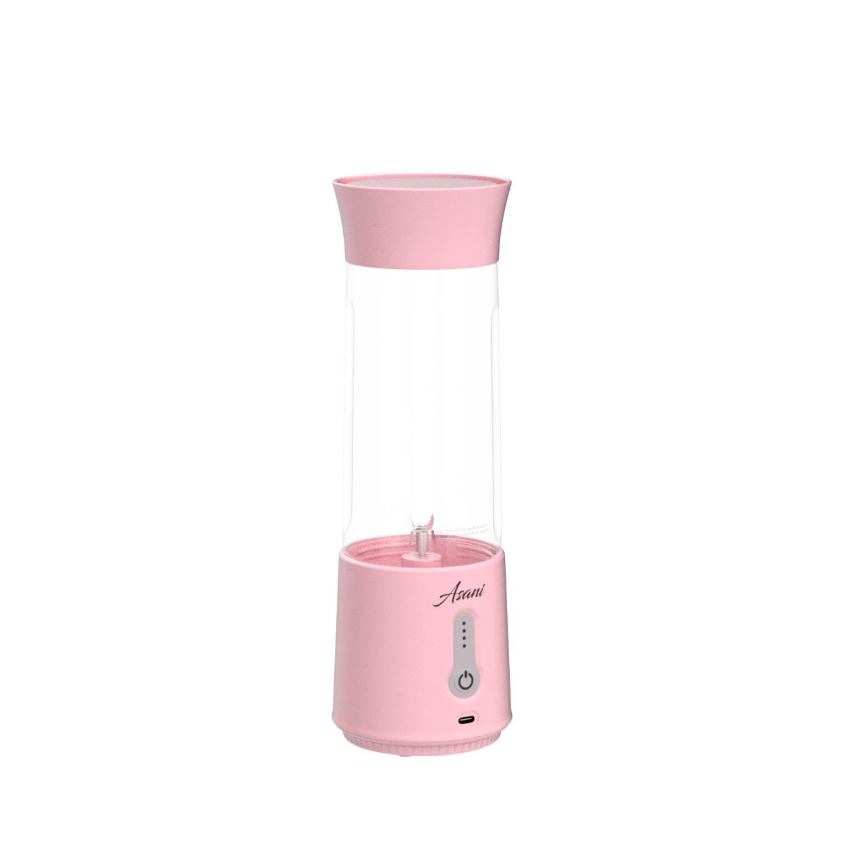 Asani Portable Mini Blender for Shakes and Smoothies, USB Rechargeable, Pink