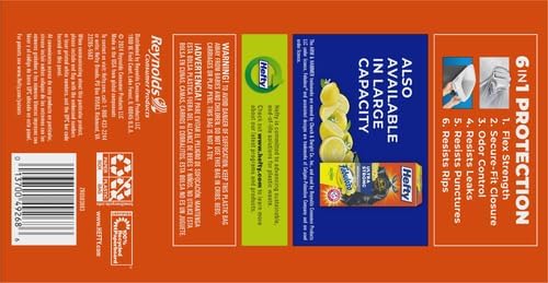 Hefty Ultra Strong 13 Gallon Trash Bags, Tall Kitchen Trash Bags 13 Gallon Size