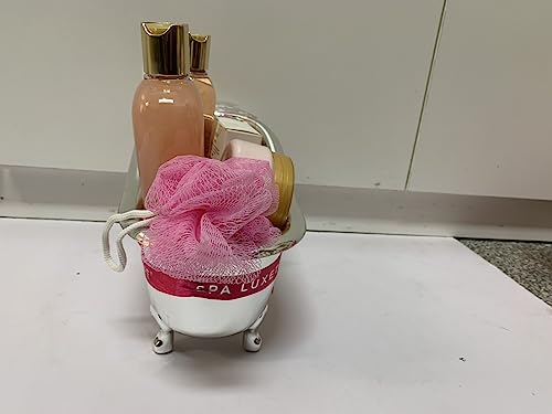 spa luxetique Gift Set For Women, Bath Sets for Women Gift, 8 Pcs Rose Spa Basket Includes Bubble Bath, Shower Gel, Body Lotion, Birthday Spa Gifts, Mother‘s Day Gifts for Mom, Christmas Gifts for Her