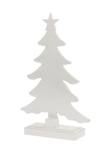 Boston International Christmas Tree for Tabletop Mantel Shelf Winter Holiday Decorations for Home, 3 Sizes, Weathered Winter White Trees