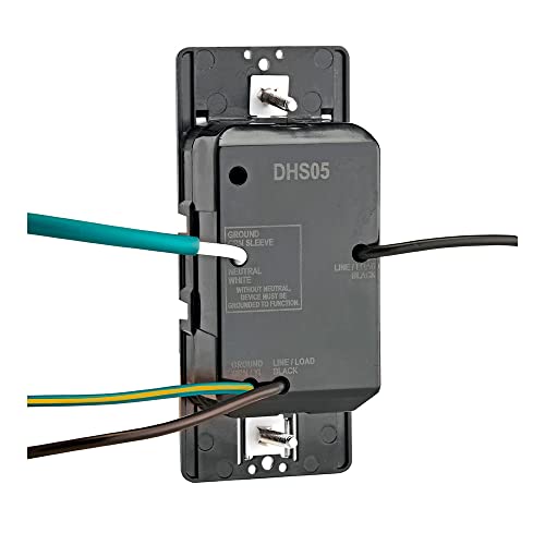 Leviton Humidity Sensor Switch for Bathroom Exhaust Fan, Automate Ventilation, Air Circulation, Moisture Control, ¼ HP, Single Pole, DHS05-1LW, White