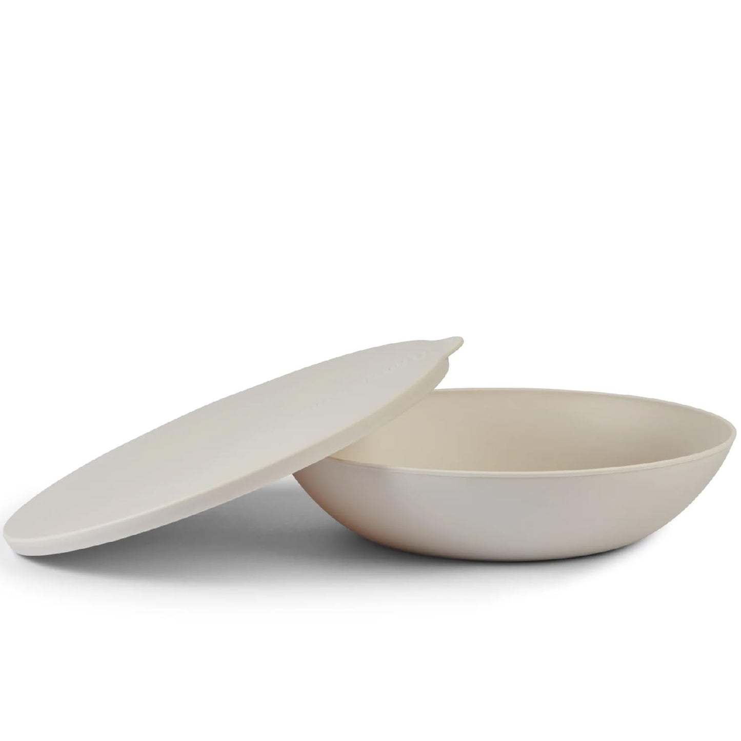 Put a lid on it Large Serving Bowl with Lid - Certified Recycled Food-Safe Plastic, BPA-Free, Dishwasher, Microwave, Fridge and Freezer Safe | 4.96qt | Salt