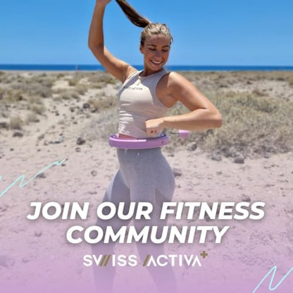 Swiss Activa+ S4.S XL Silent Hula Hoop |Improved XL Size, has 18 Comfort Links | Premium with Counter,Waist Size up to 69-126 cm |Infinity Hoop, Smart Weighted Hula Hoop for Women, Weight Hula Hoop.