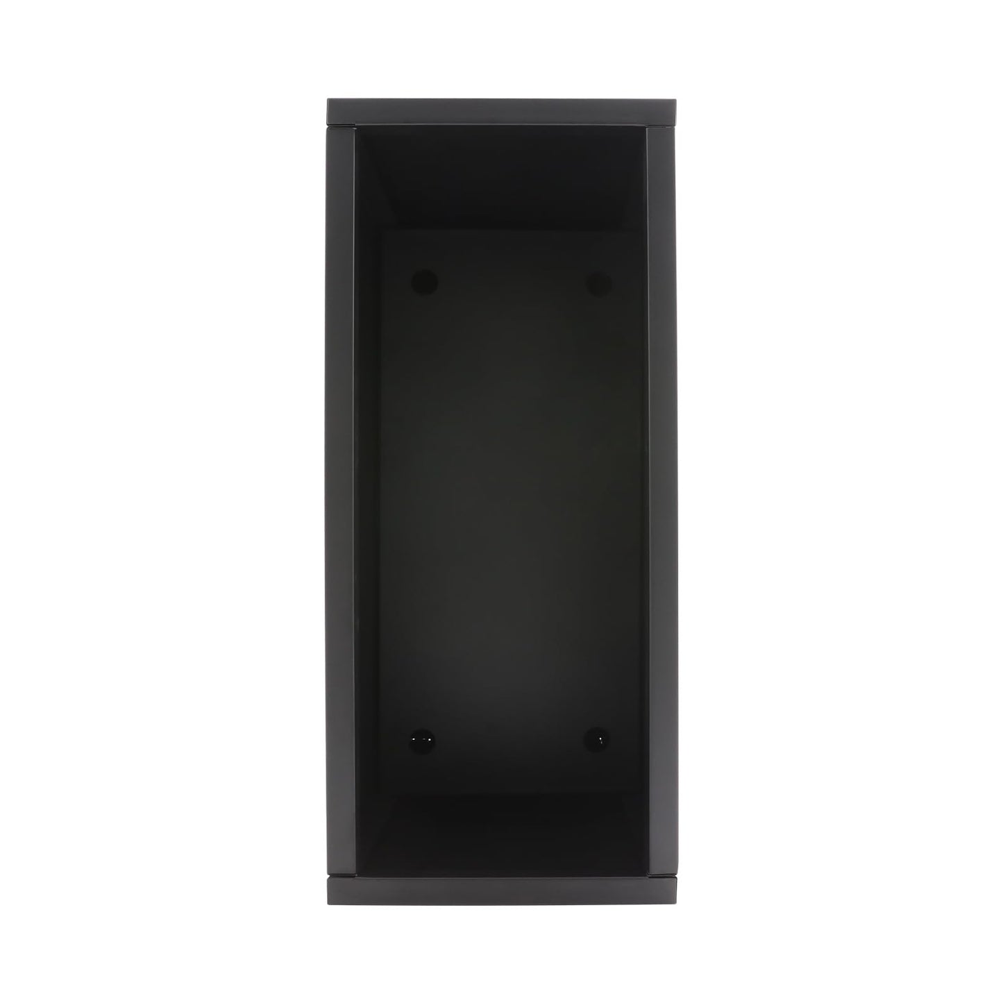 Fichiouy Large Metal Planter Box Outdoor,28" Tall Black Rectangular Planter with Drainage,Modern Steel Planters Pot for Outdoor Plants (Black)