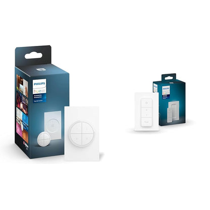 Philips Hue Wall Tap Dial Light Switch, Portable, White - 1 Pack - Requires Hue Lights and Hue Bridge - Smart Home - Easy, No-Wire Installation