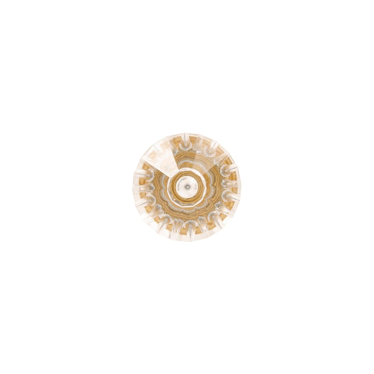 Crystal Palace Collection Knob 1-1/4 Inch Diameter Crysacrylic with Brushed Golden Brass Finish (10 Pack)