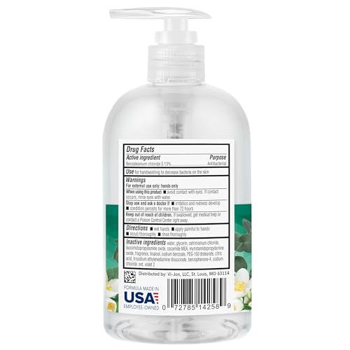 Germ-X Antibacterial Hand Soap, Moisturizing Liquid Hand Wash for Kitchen, pH Balanced & Dermatologist Tested, Back to School Supplies, White Tea & Eucalyptus, 12 oz Pump Bottle (Pack of 4)