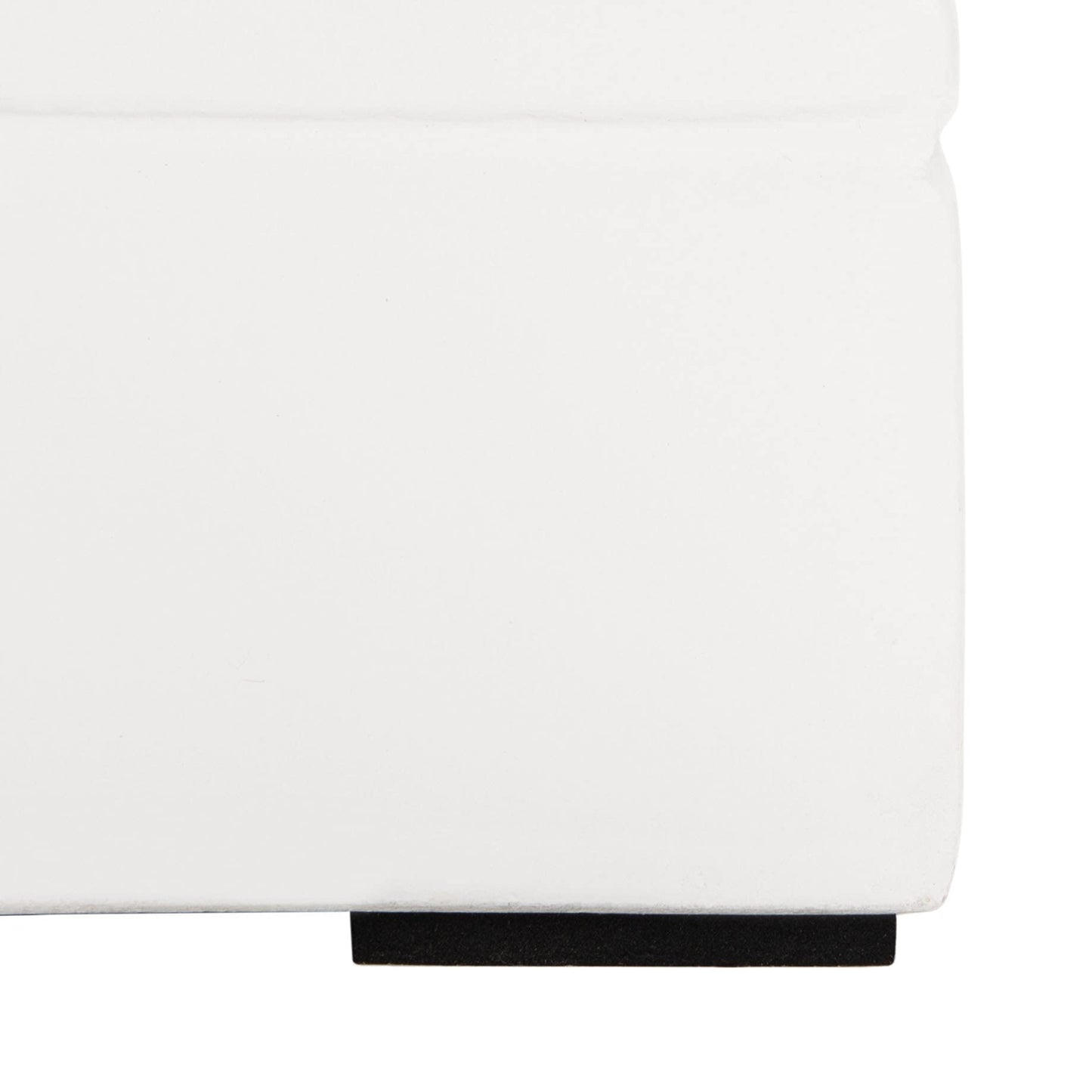 SAFAVIEH Outdoor Collection Deidara Modern Ivory Concrete Accent Table (Fully Assembled) VNN1031B