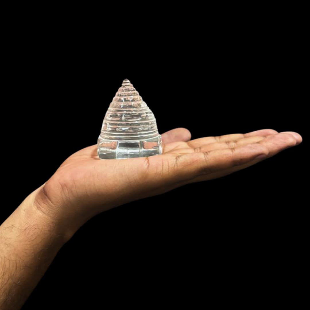 Sphatik Shree Yantra – Crystal Manifestation of Goddess Lakshmi's Blessings for Home Pooja & Prosperity (Small)