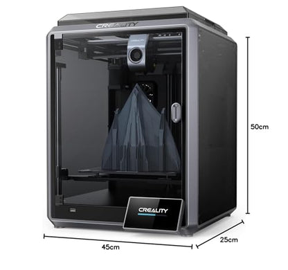 Official Creality K1 3D Printer High Speed with 600 mm/s 3D Printers Auto Leveling, Dual Fans Cooler, 0.1 mm Smooth Detail, Printing Size 8.66x8.66x9.84 in, Straight Out of The Box for Beginners