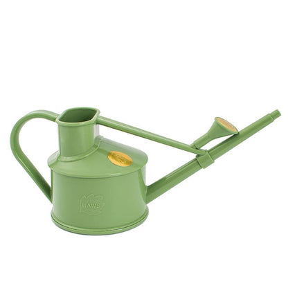 Indoor Plastic Watering Can | The HAWS Langley Sprinkler - One Pint | Pot Waterer | Fine Spray Rose | Sage