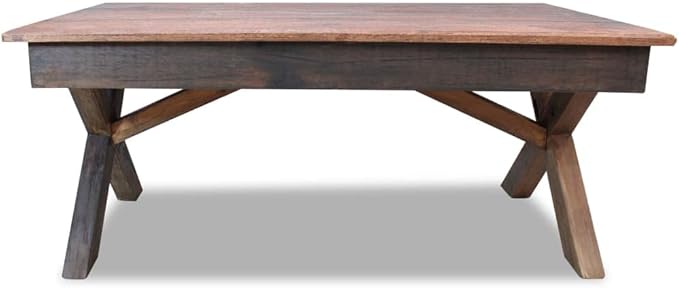 Rustic Farmhouse Coffee Table Handcrafted from Mixed Reclaimed Woods, Unique