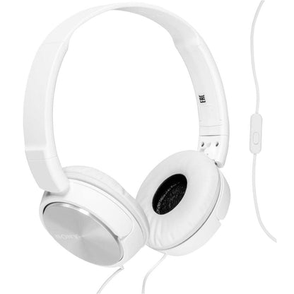 Sony Foldable Headphones with Smartphone Mic and Control - Metallic White